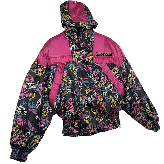Vintage 90s Descente Ski Hoodie Jacket M Size Multicolour - Etsy