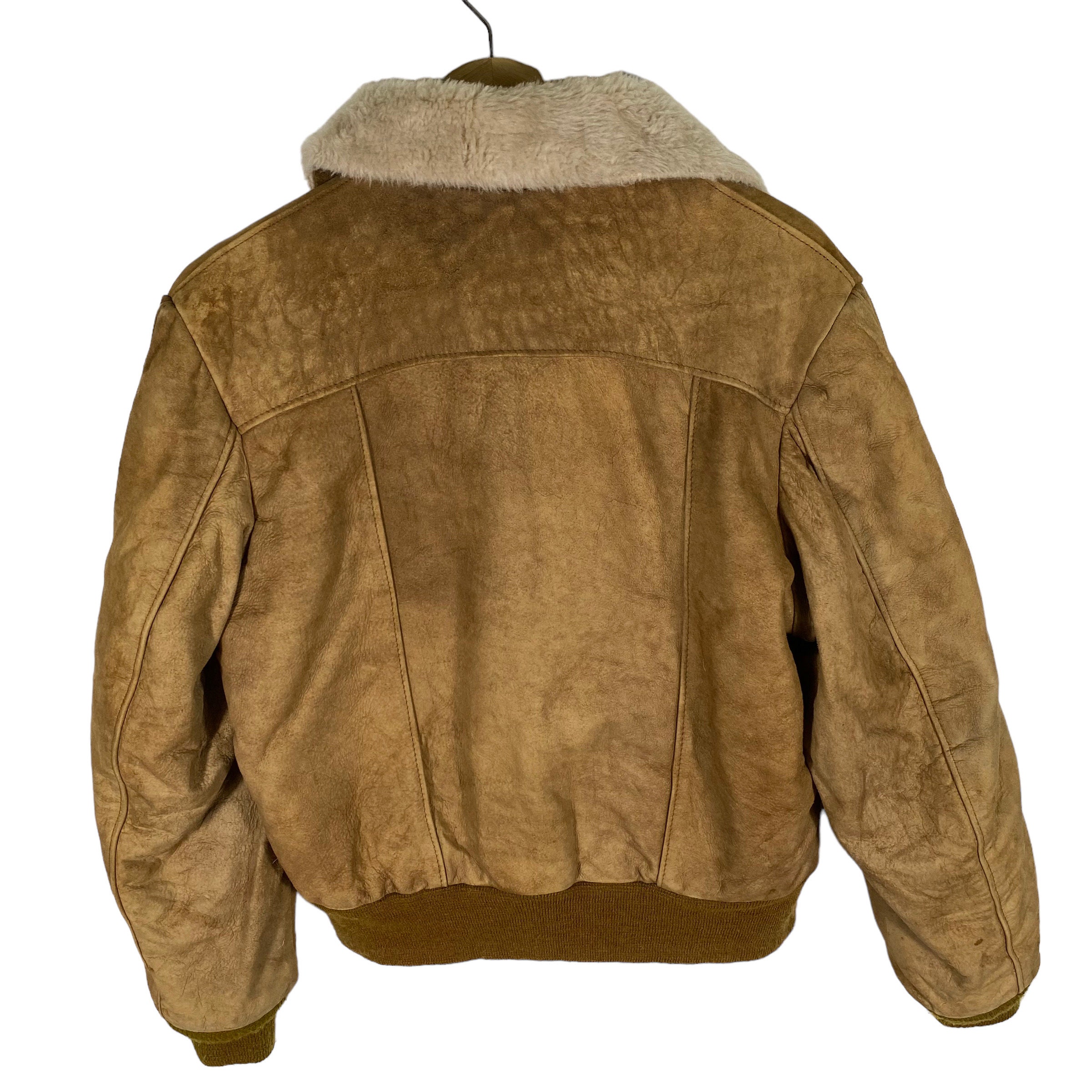 ジャケット・アウター 80s schott suede leather jacket 42 Schott Suede Leather bomber Jacket Blouson Men Size 42 Brown