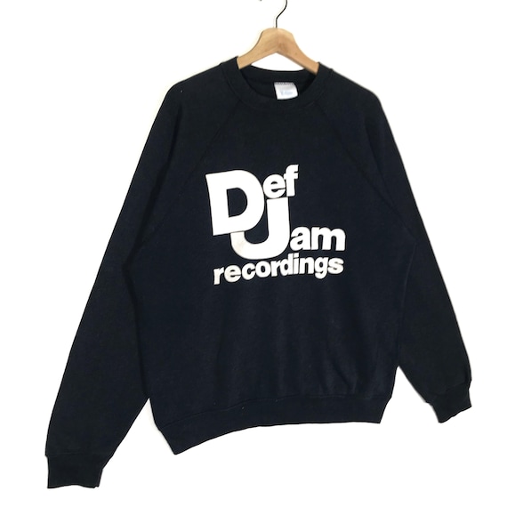Vintage 80s Def Jam Recordings Sweatshirt L Size Black Colour ...