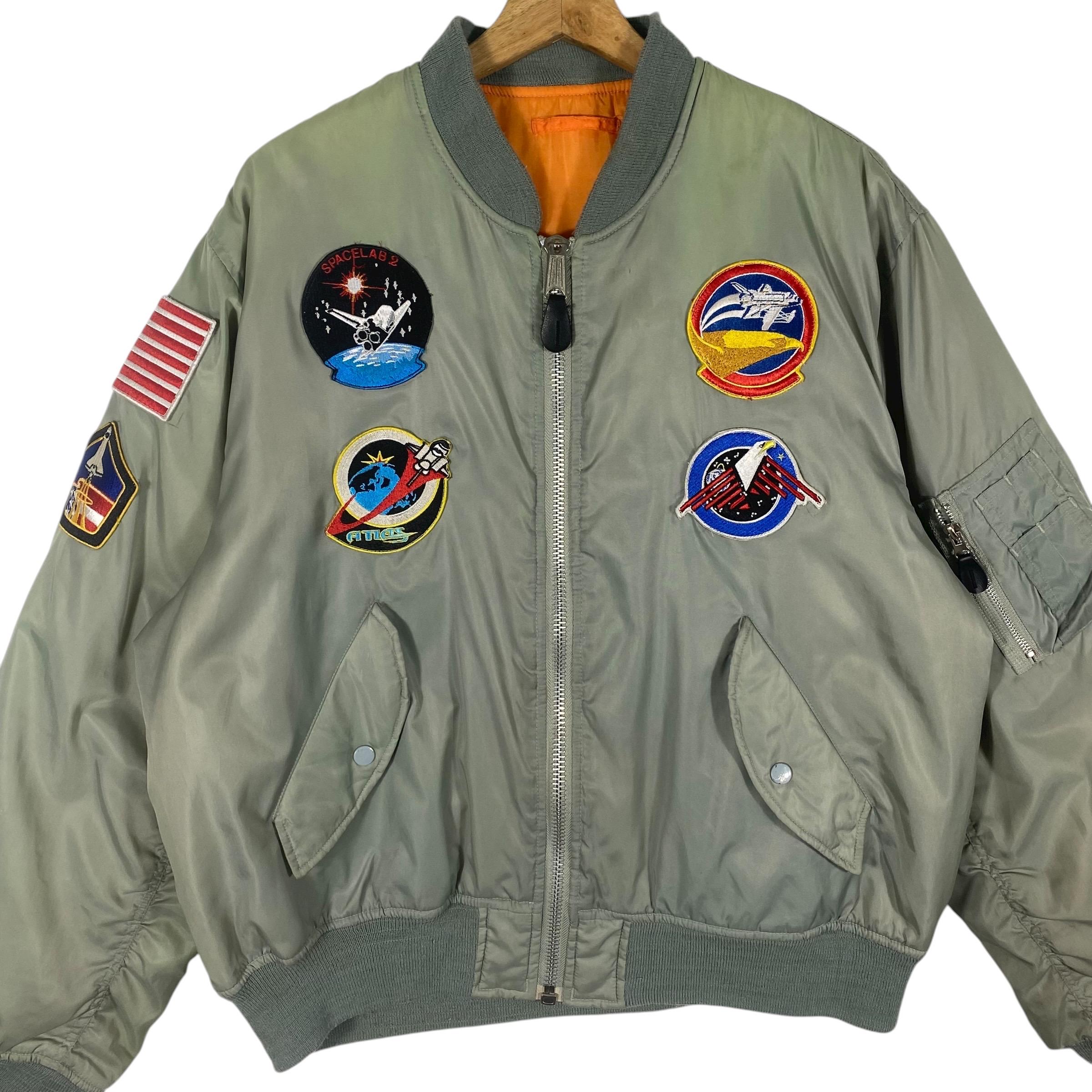 Vintage 90s Flyers Mens Intermediate MA-1 Reversible Bomber Jacket