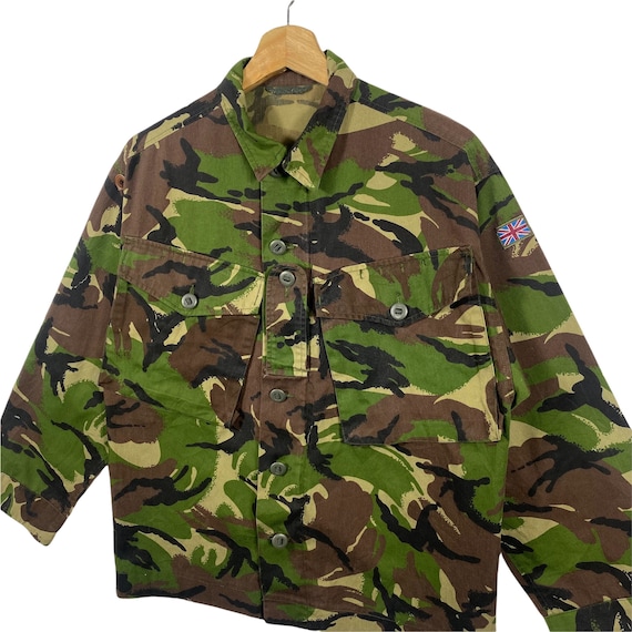 Vintage British Army Issue Combat Shirt Woodland DP