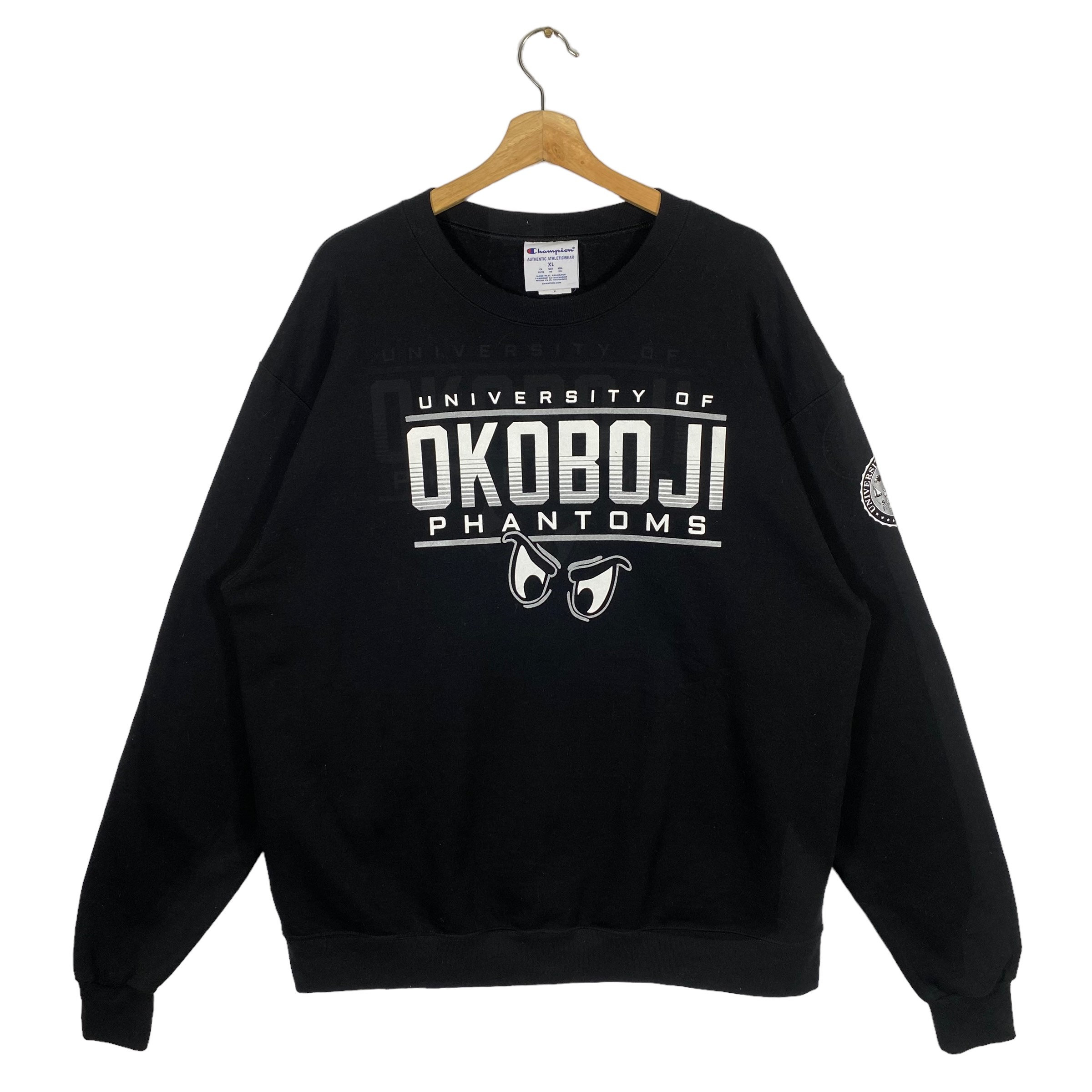 Vintage University Okoboji Phantoms Sweatshirt XL Size Black 
