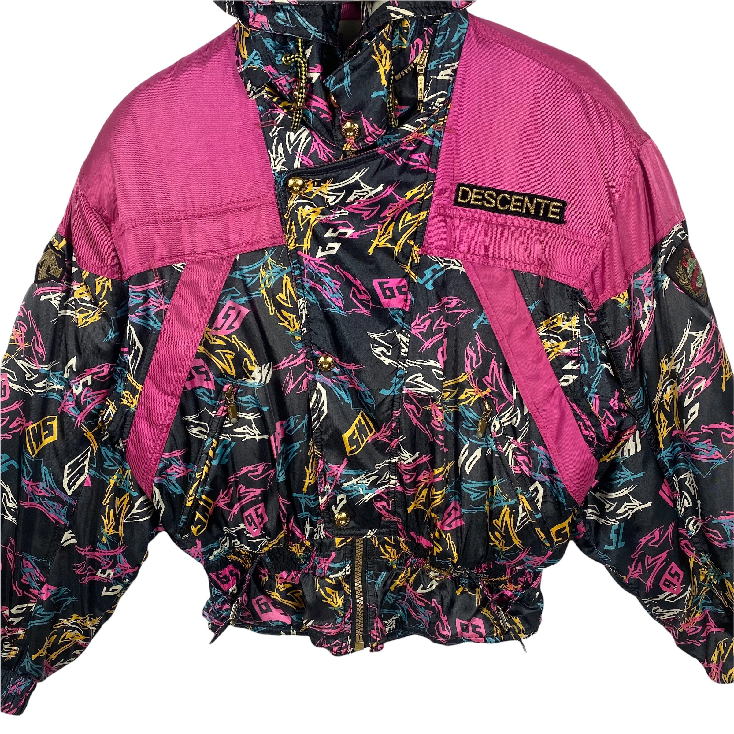 Vintage 90s Descente Ski Hoodie Jacket M Size Multicolour - Etsy