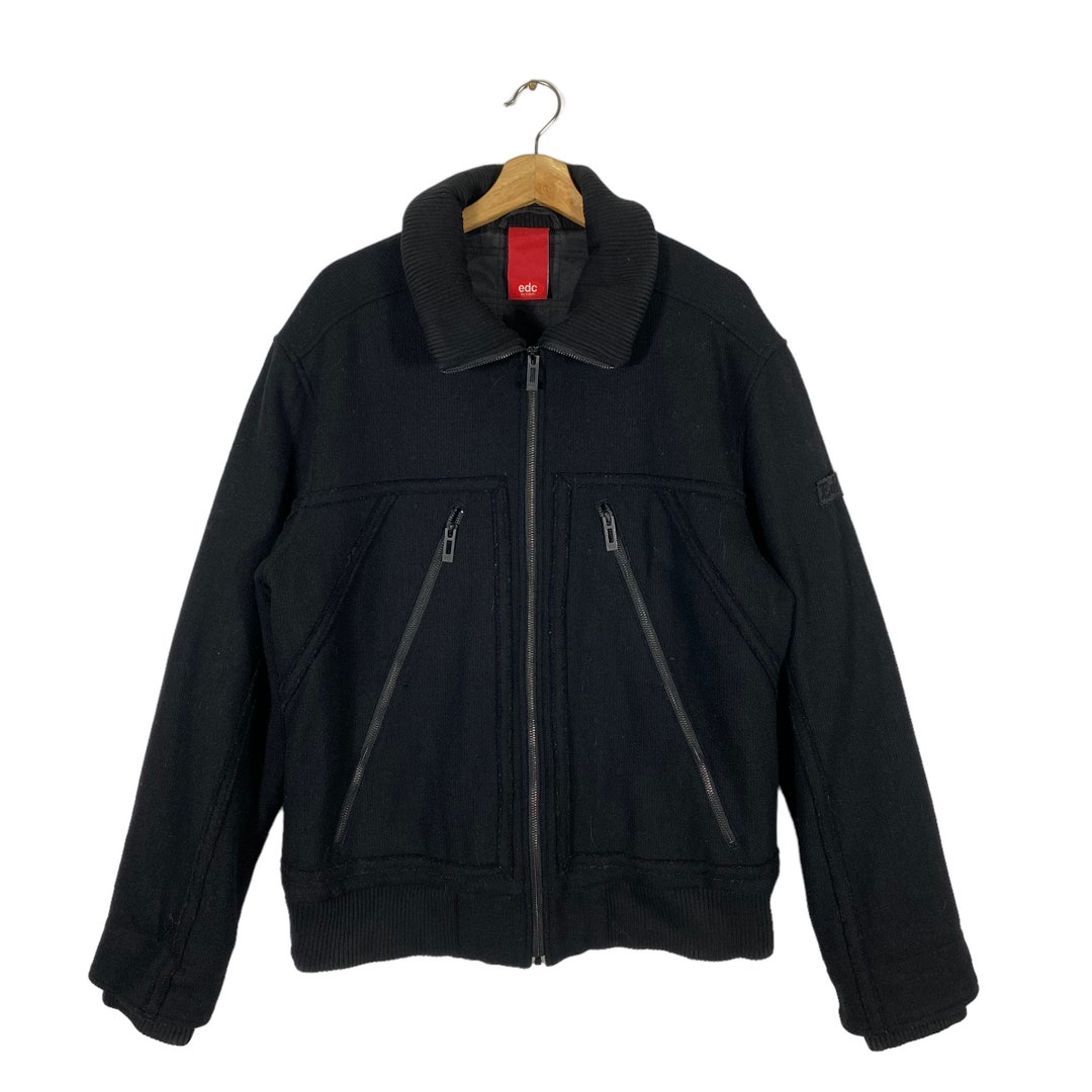 Giacca vintage EDC By Esprit in lana con cerniera taglia M colore