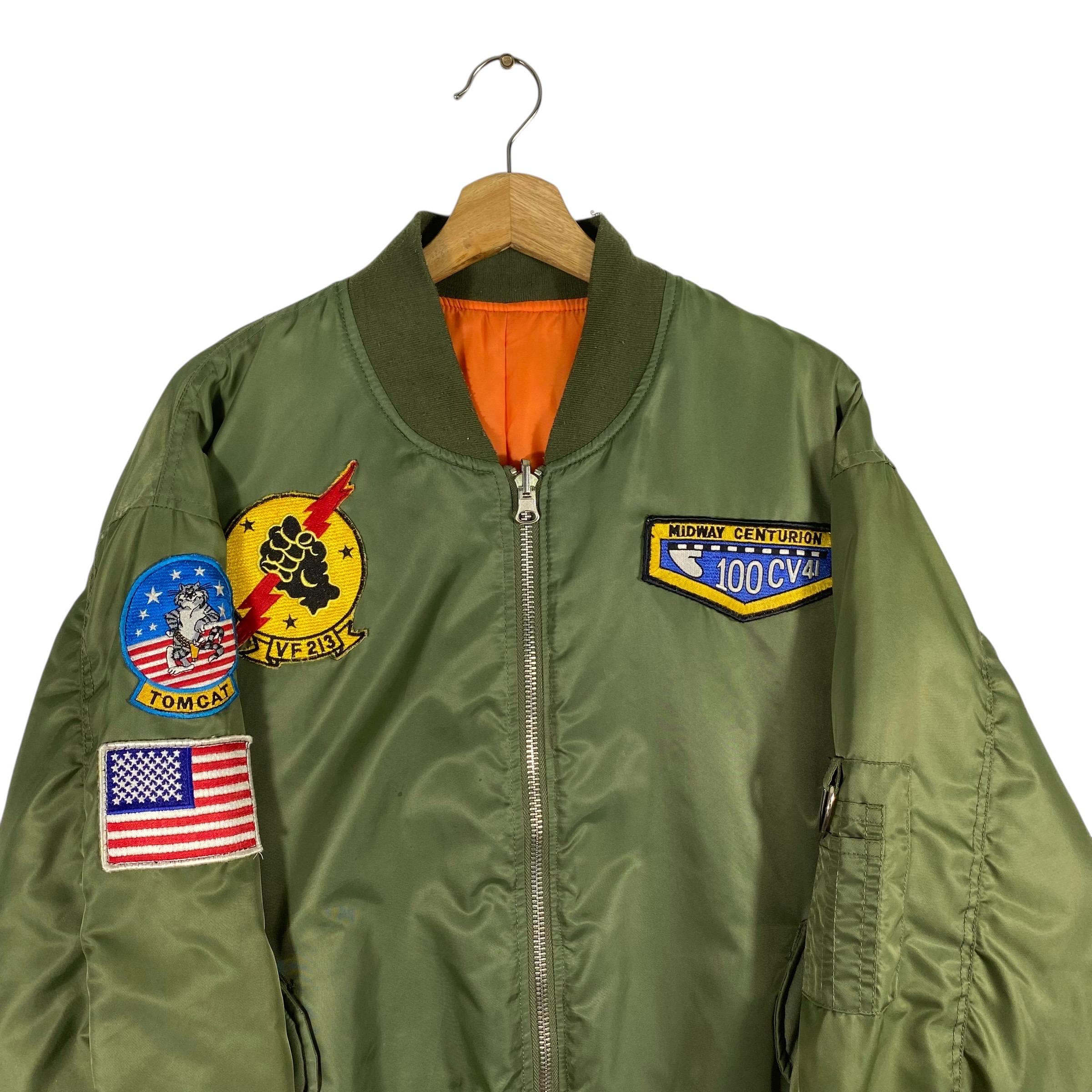 Reversible Military Style Bomber Jacket - Army Green - XXL - Etsy