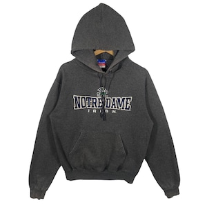 Vintage Notre Dame Irish Sweatshirt Hoodie S Size Color Grey