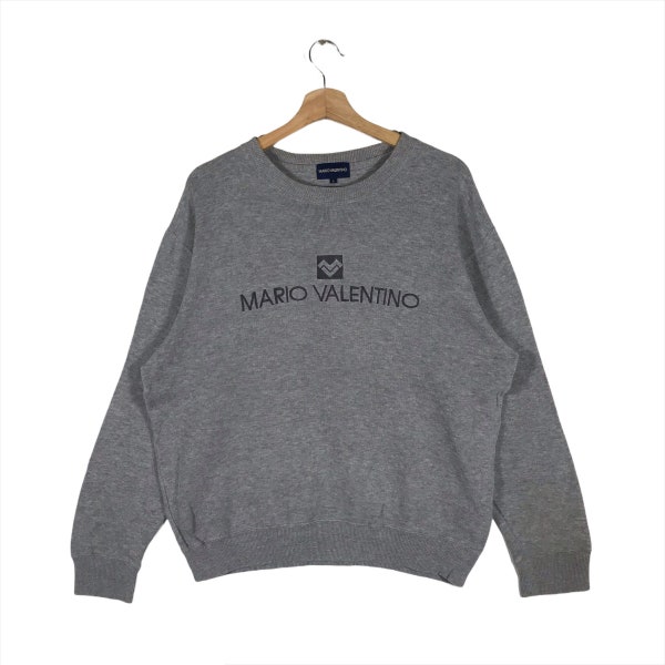 Vintage Mario Valentino Sweatshirt L Size Grey Colour