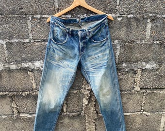 Vaqueros Hysteric Glam con orillo, talla XS, color azul