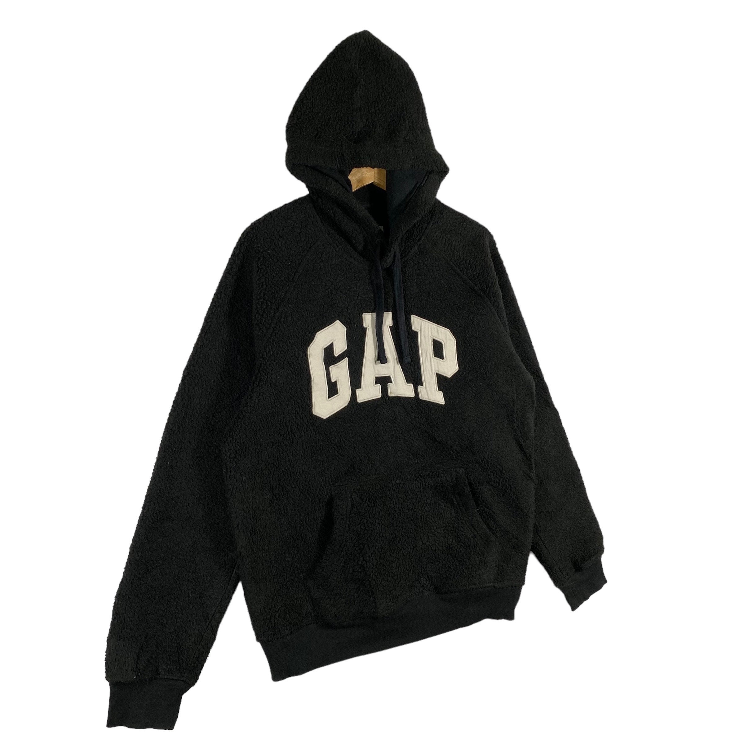 Vintage Gap Fleece Hoodie Sweatshirt M Size Black Colour - Etsy