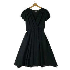 Dkny Dress V Neck Size 6 (XS) Black Colour