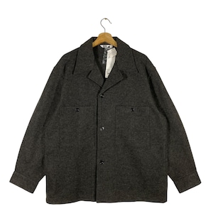 Christophe Lemaire X Japanese Brand Fleece Jersey Overshirt Button XL Size Grey Colour