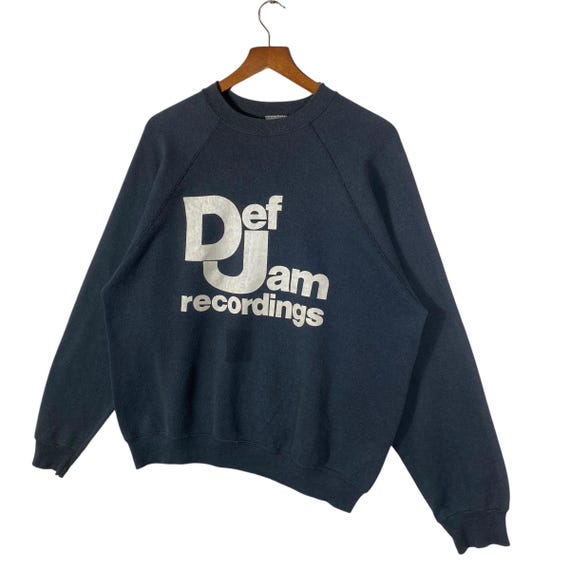 Vintage 80s Def Jam Recordings Sweatshirt L Size Black Colour - Etsy