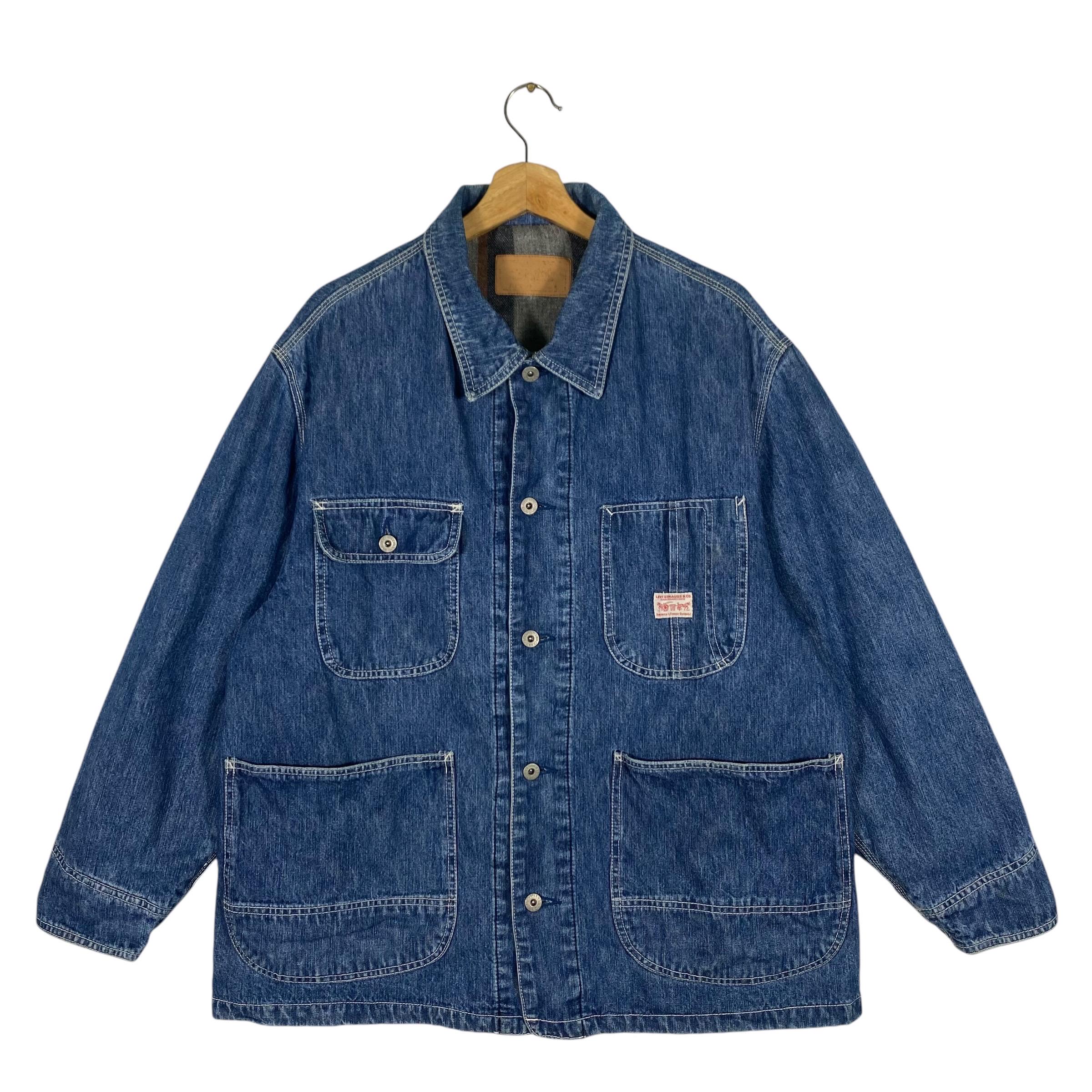 Vintage Levis Denim Chore Jacket: Blanket Lined, Blue (M/L) - Etsy
