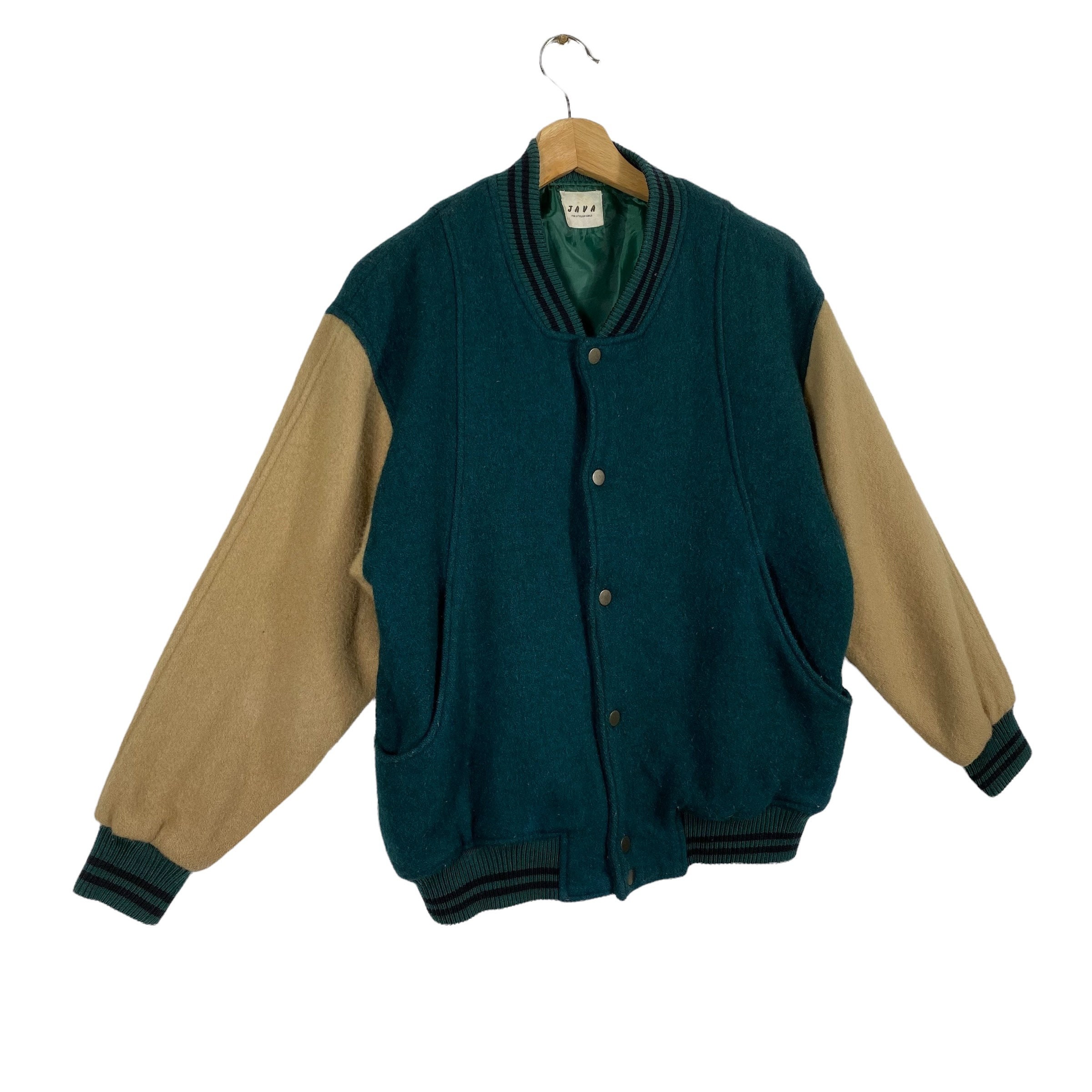 Vintage Java Varsityjacket S Size Green Colour - Etsy