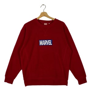 Felpa in pile Marvel Comics Taglia L ma adatta alla taglia M Colore rosso