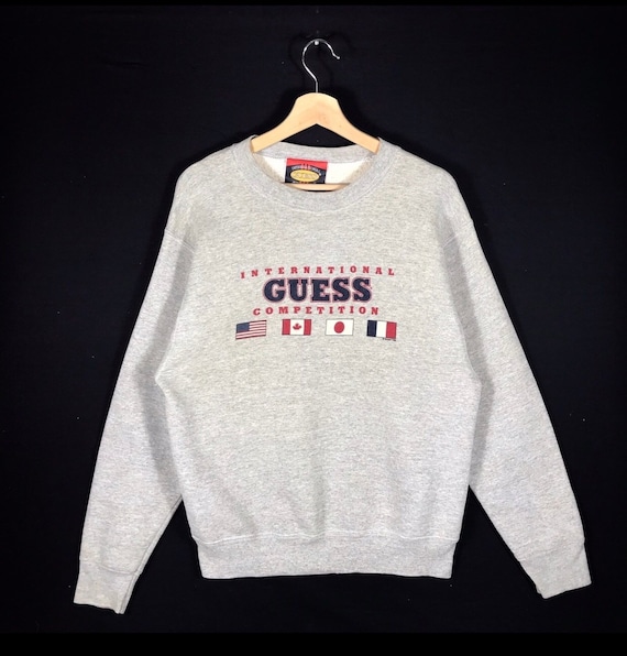 Vintage 90s Guess Sweatshirt M Size Grey Colour Etsy Canada