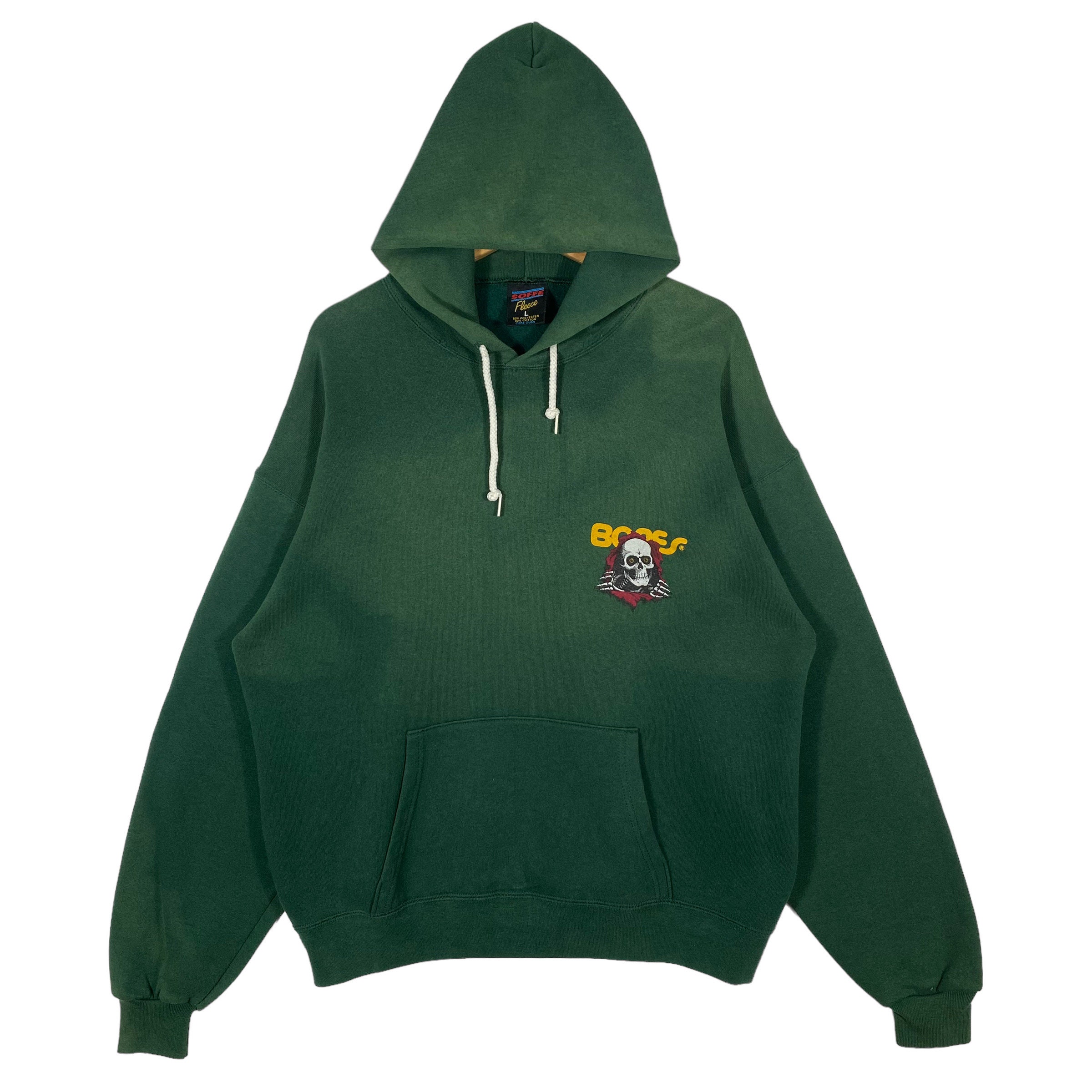 Vintage 80s Powell Peralta Sweatshirt Hoodie L Size Green