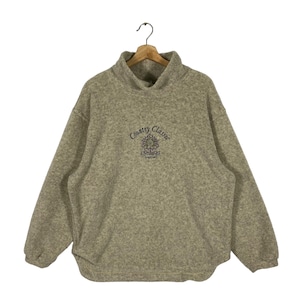 Vintage Country Classic Turtleneck Fleece Sweatshirt L Size