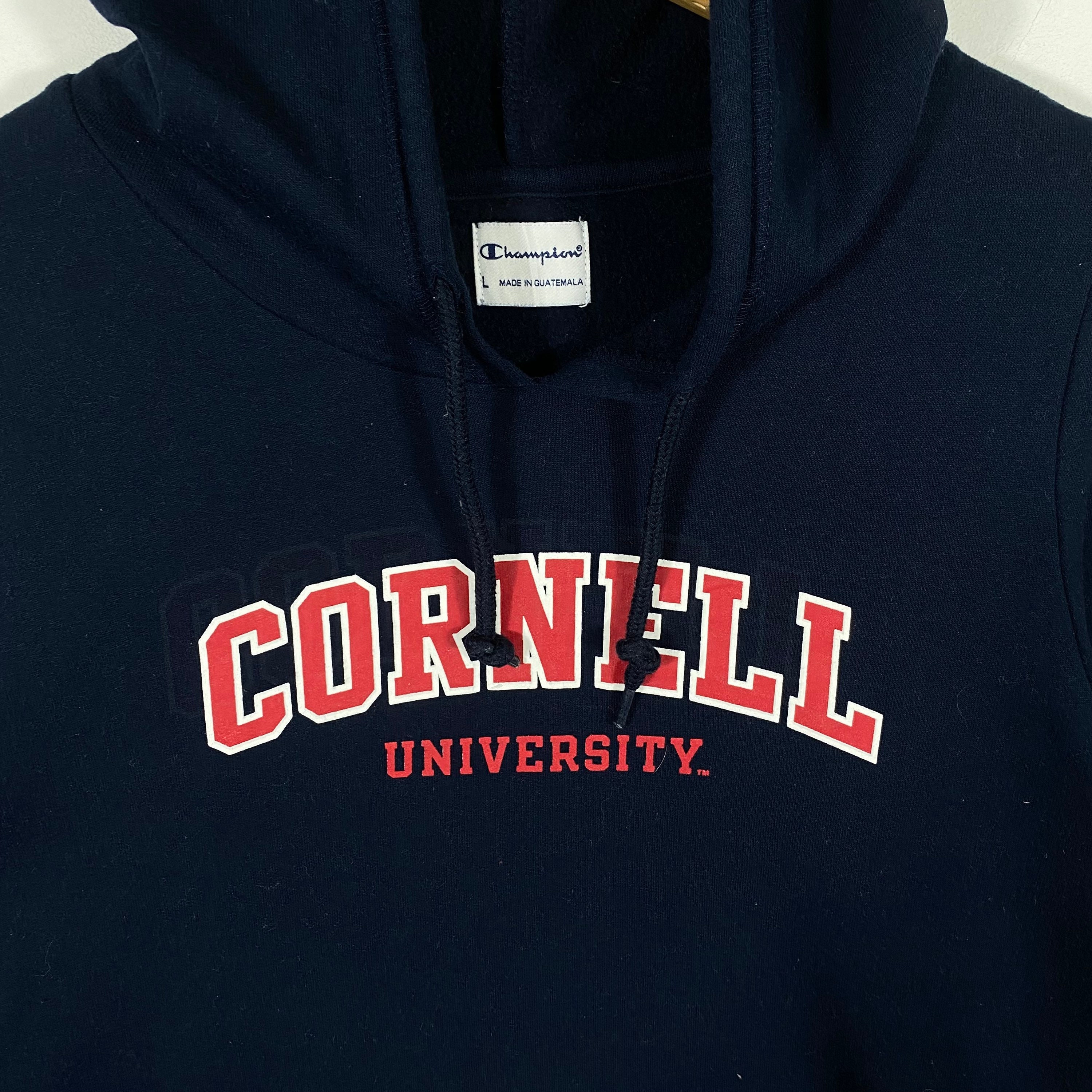 Vintage Cornell University Hoodie Sweatshirt L Size Women Navyblue 