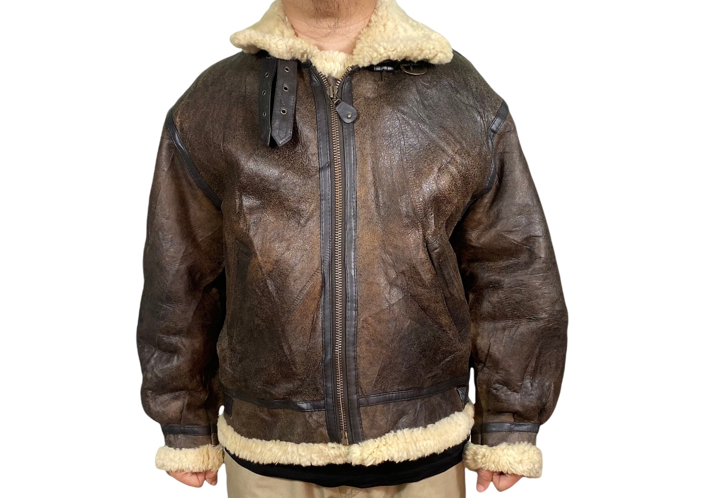 Vintage 90s Type-b3 Air Force Jacket U.S Army Leather L Size - Etsy