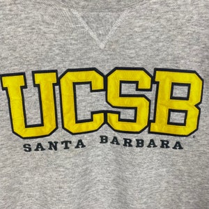Vintage University of California Santa Barbara Sweatshirt L Size Grey Colour image 4