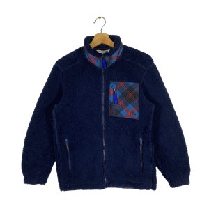 Vintage J.W Anderson x Japanische Fleece Jacke - Marine Blau (XS/S)