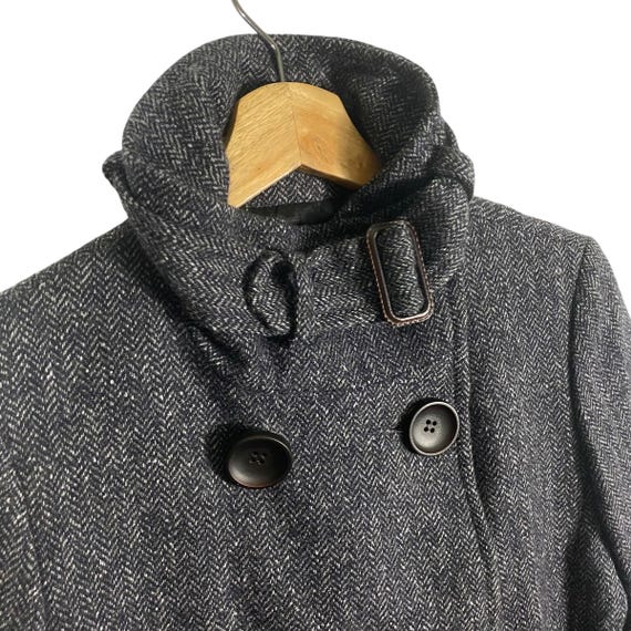 Zara Basic Wool Button Jacket S Size Darkgrey Col… - image 5