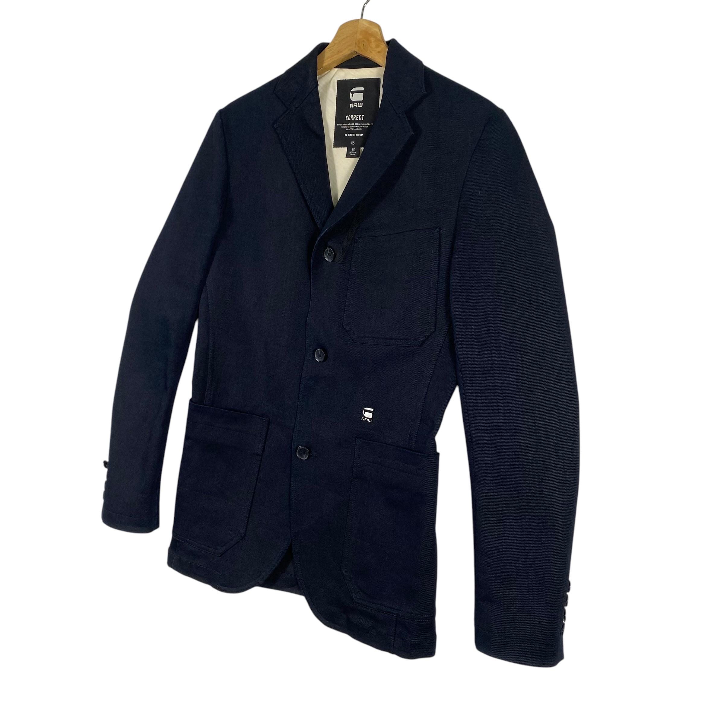 G-star Raw Correct Line Denim Blake Blazer Jacket Slim Fit XS Size