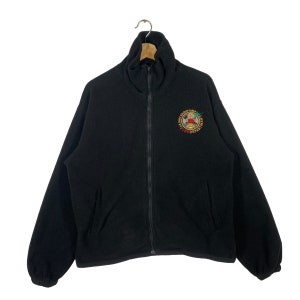 Vintage Us Navy Region Japan Fire Department Fleece Zipper M Size But To Fit L Size Black Colour