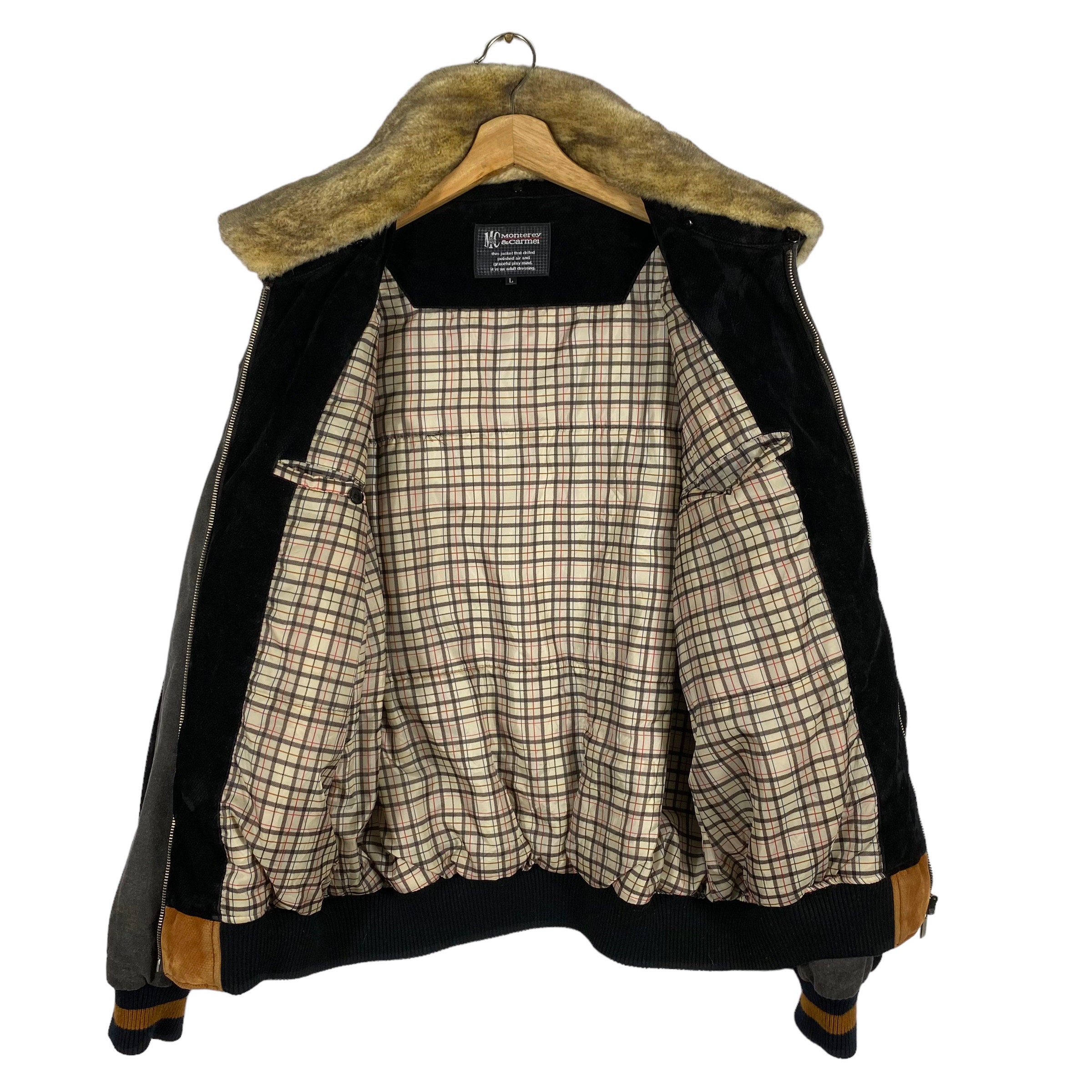 Vintage Monterey & Carmel Jacket L Size Colour Black/brown - Etsy