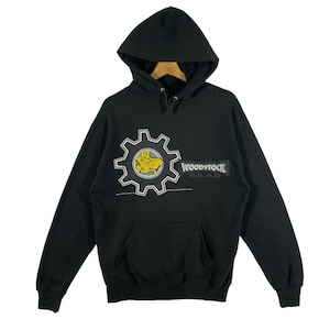 Vintage 90s Woodstock Peanuts Snoopy Cartoon Hoodie Sweatshirt M Size Black Colour