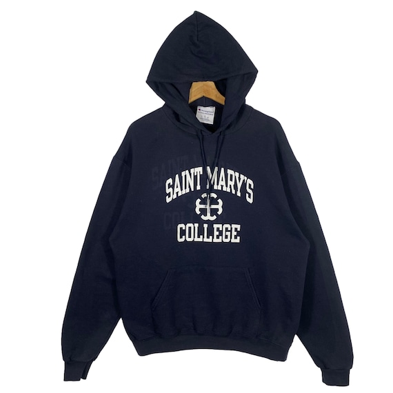 Vintage Saint Mary's College Hoodie Sweatshirt L Size Navyblue