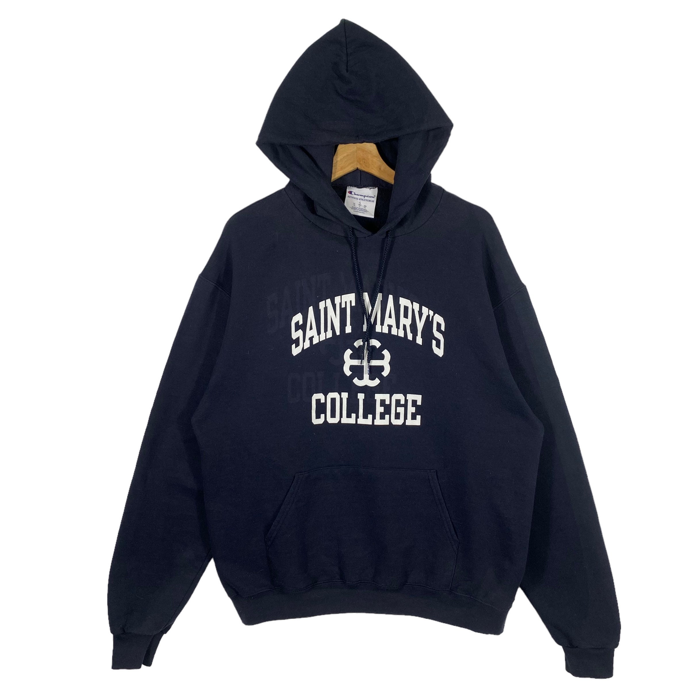 Vintage Saint Mary s College Hoodie Sweatshirt L Size Navyblue Colour Etsy