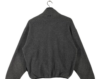 Vintage 90s Woolrich Fleece Zipper Jacket M Size Grey Colour - Etsy