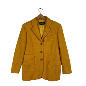 Vintage Max Mara Wool Coat S Size Yellow Colour