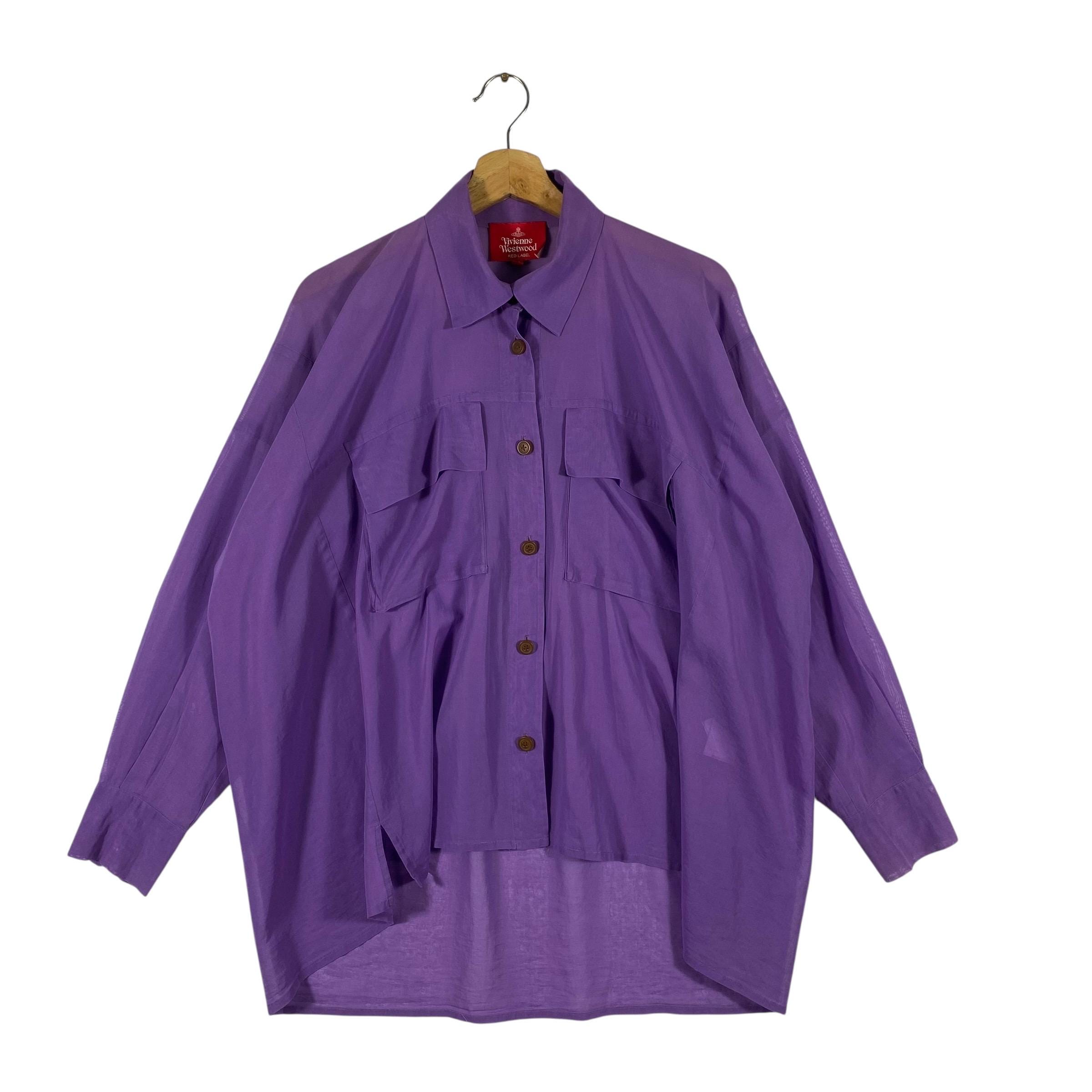 Vintage Vivienne Westwood Red Label Button Shirt Size 00 Purple