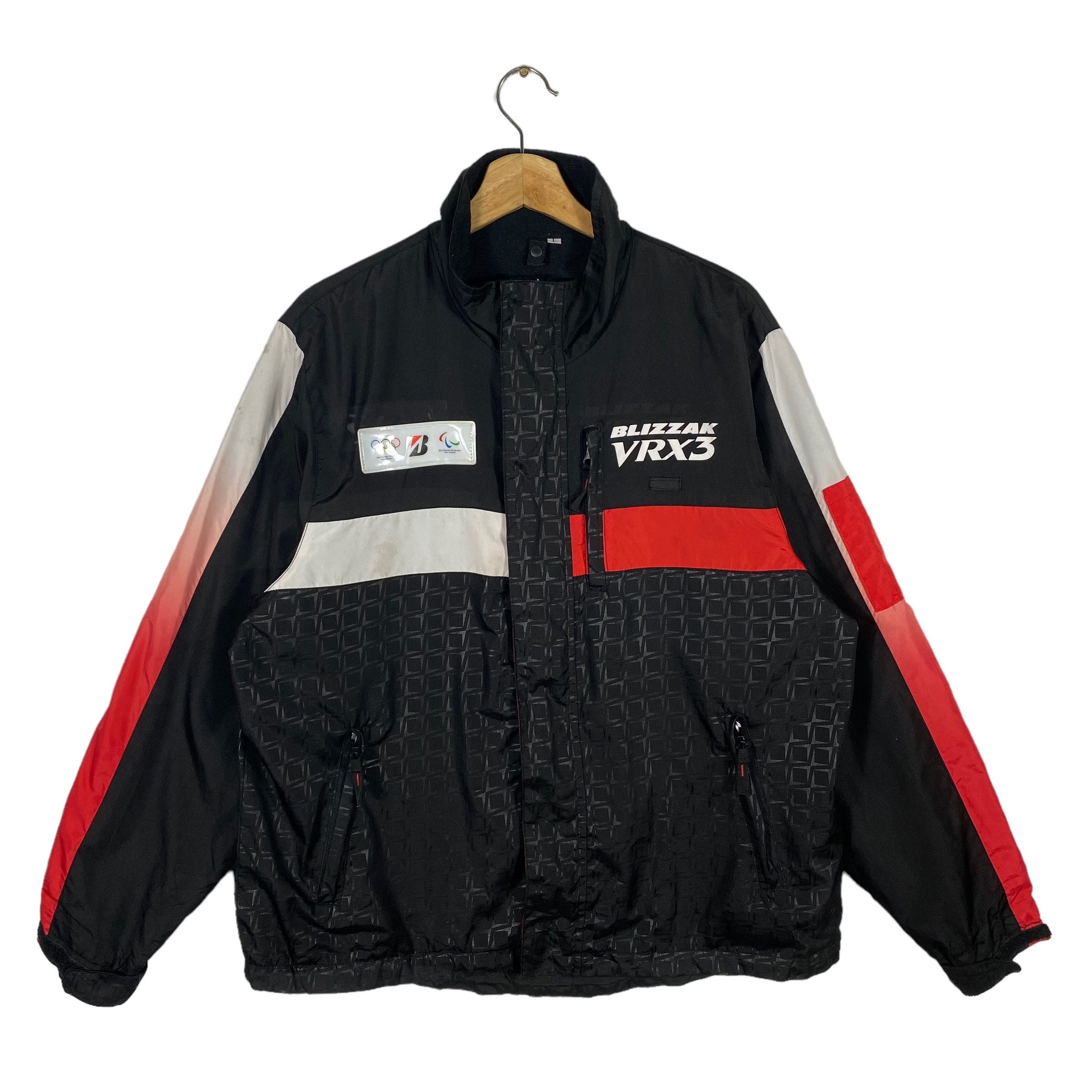 Vintage Blizzak Vrx3 Windbreaker Zipper Jacket L Size Black Colour