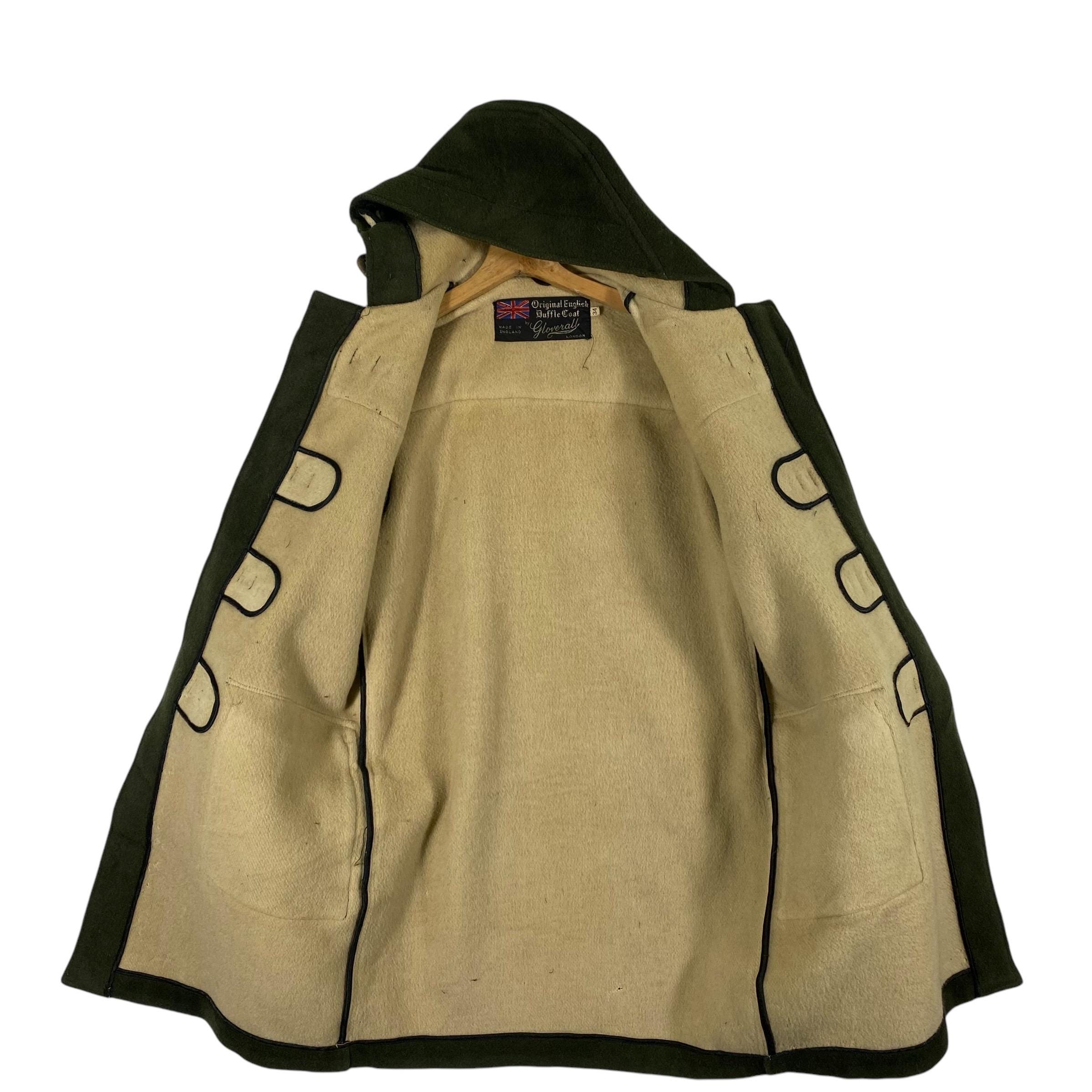 Vintage Gloverall Duffle Coat Toggle Button Size 34 (M) Green