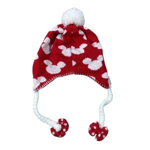 Cappello vintage Topolino Disney Beanie colore rosso/bianco
