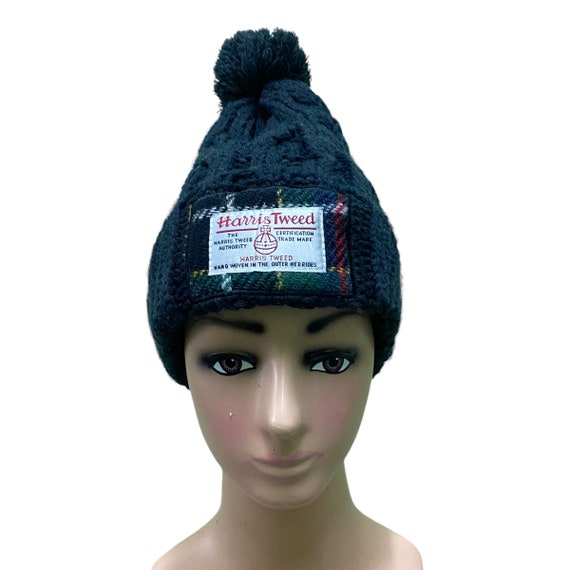 Vintage Harris Tweed X Closshi Cable Knit Beanie … - image 6