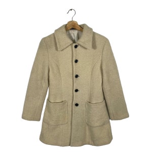 Vintage Yohji Yamamoto Ined Wool Jacket Size 2 Beige Colour