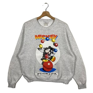 Felpa vintage mickey mouse anni '90 taglia L ma adatta alla taglia M colore grigio