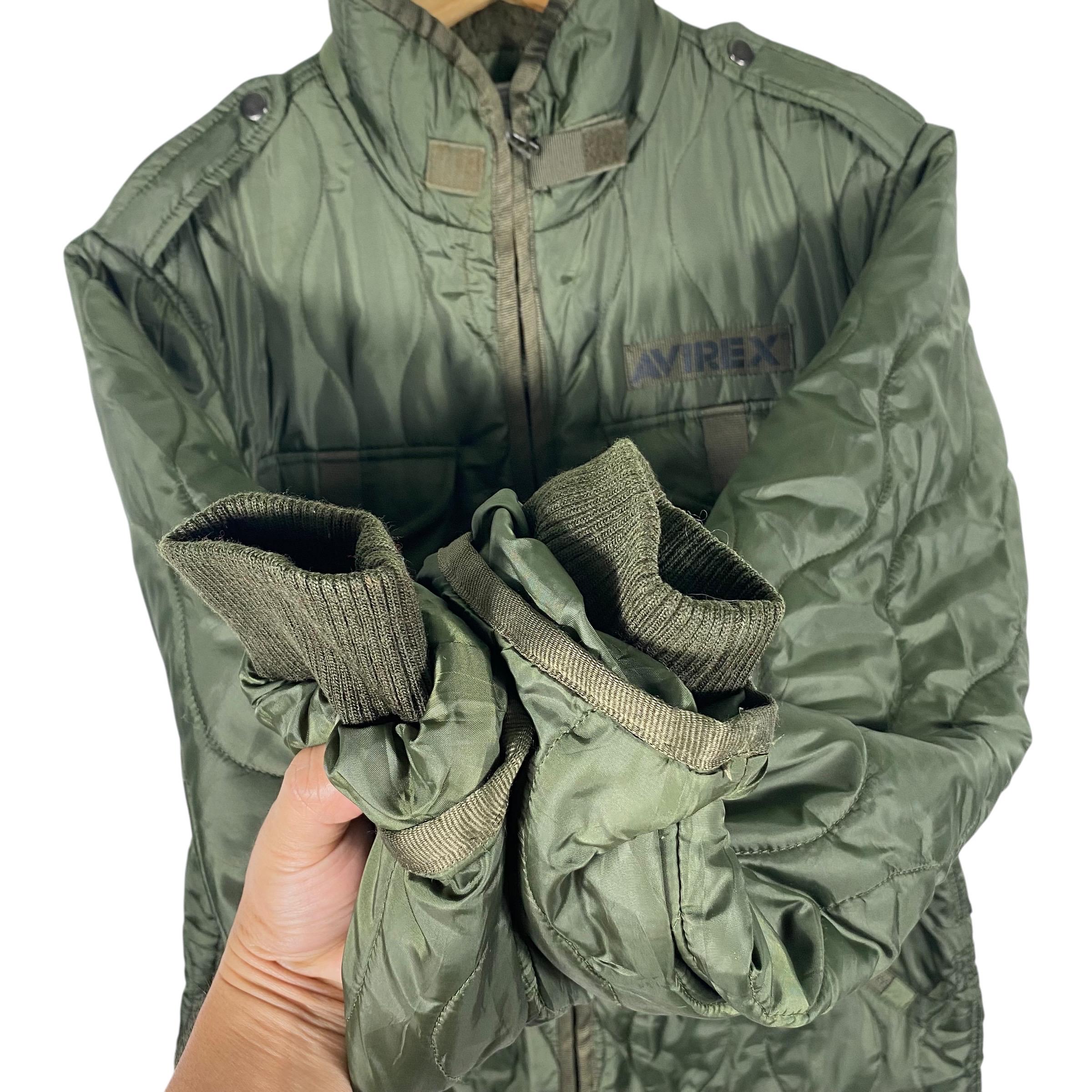 Vintage Avirex Quilted Zipper Jacket L Size Green Army Colour - Etsy