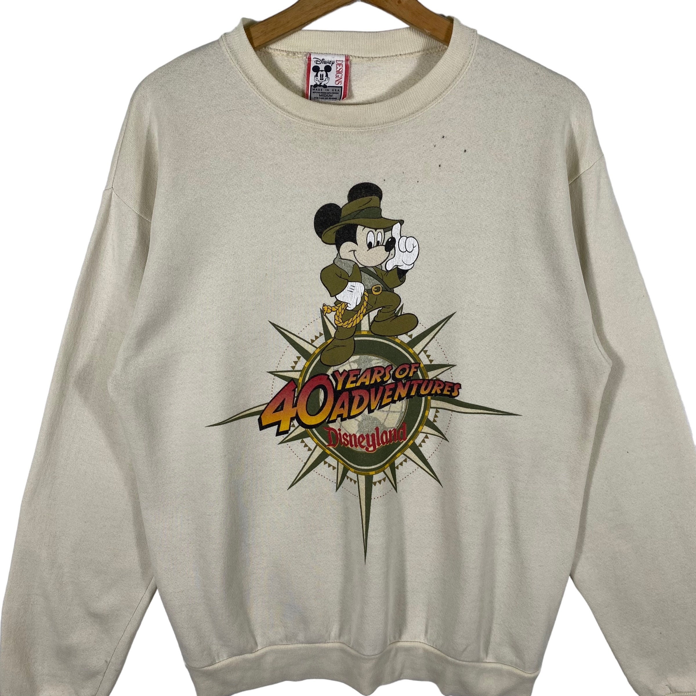 Vintage 90s Disney Mickey Mouse Indiana Jones Sweatshirt M Size