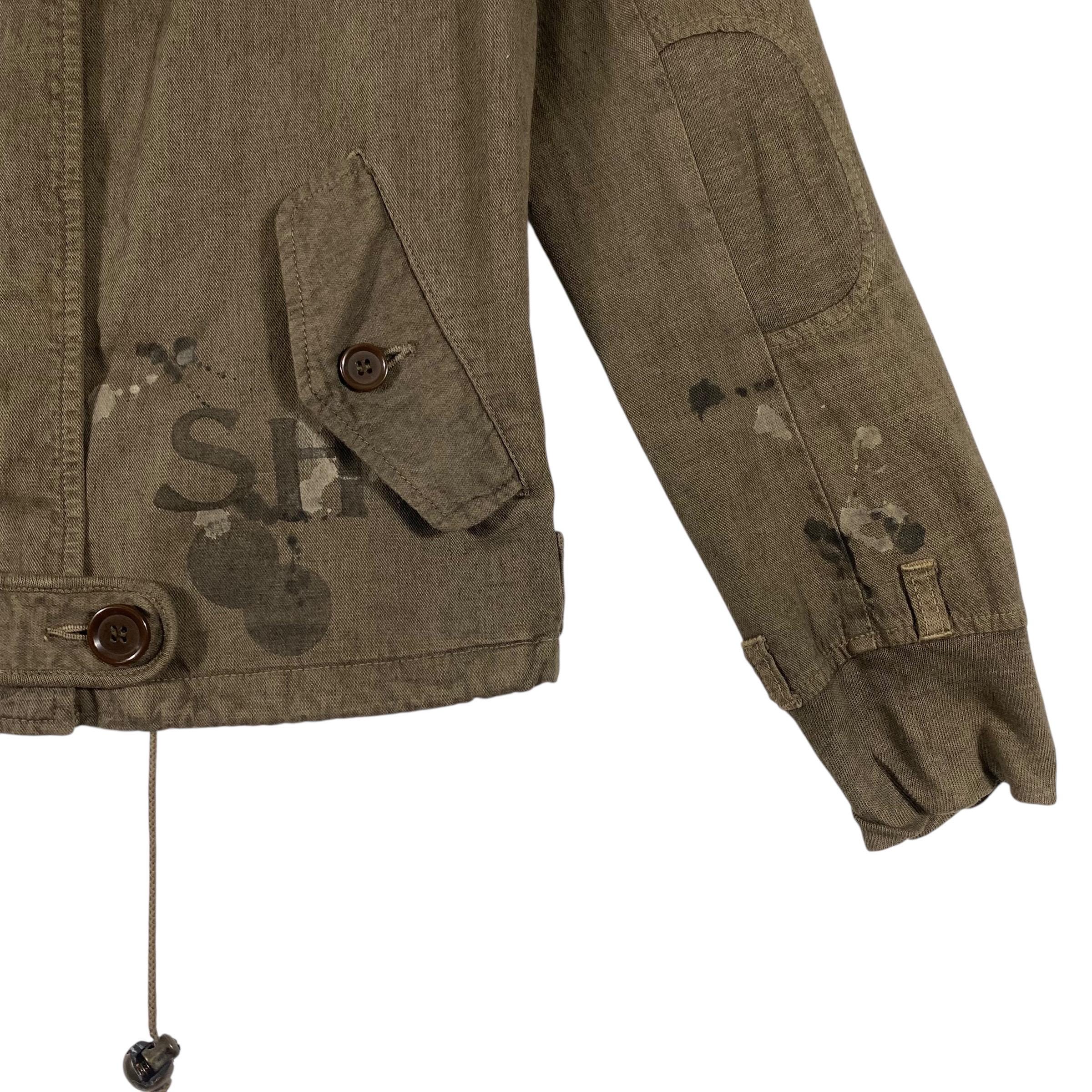 Share Spirit Type A-9 Military Zipper/button Jacket Size 36 Brown Share Spirit Type A-9 Military Zipper/button Jacket Size 36 Brown