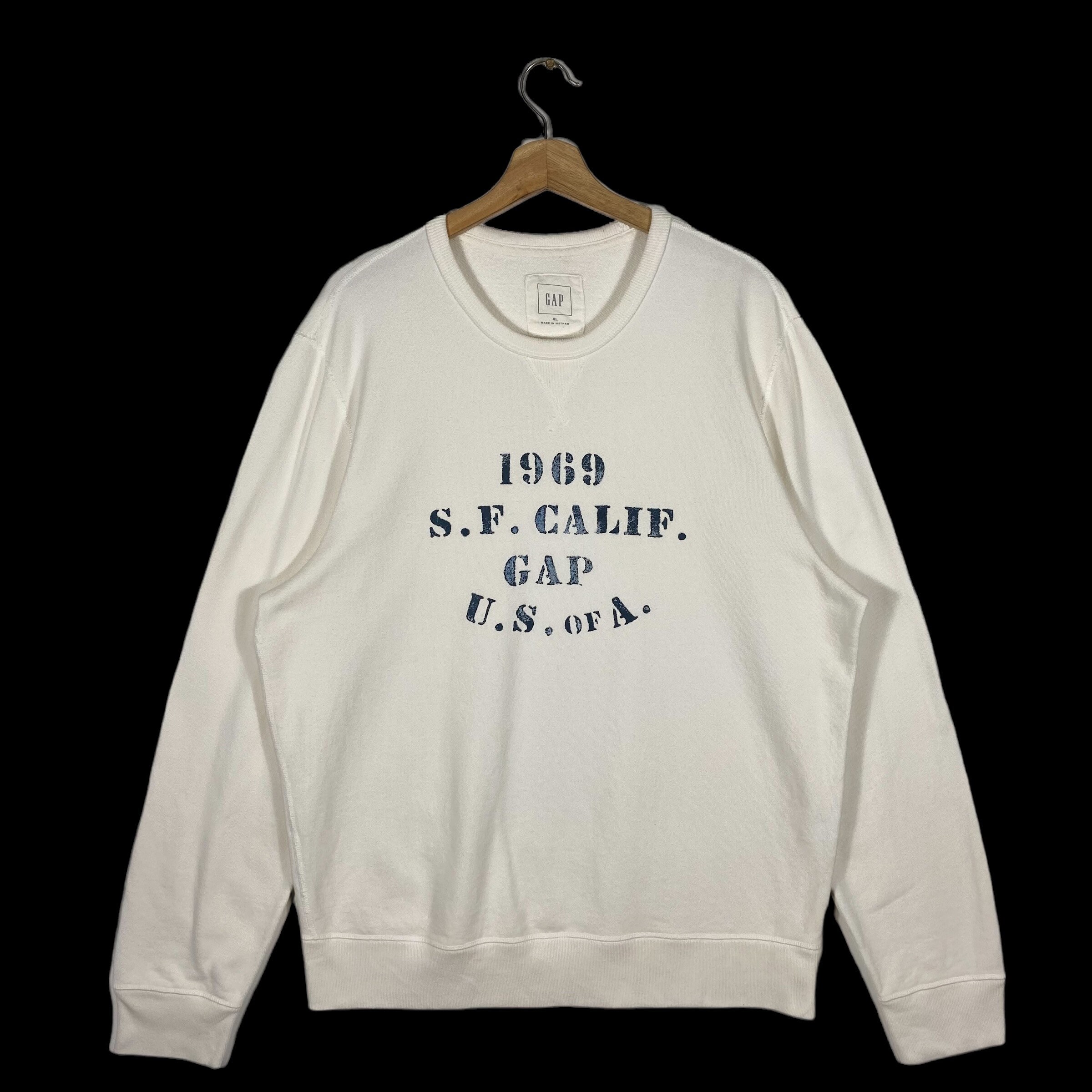 Buy Vintage Gap Sweatshirt XL Size White Colour Online in India - Etsy