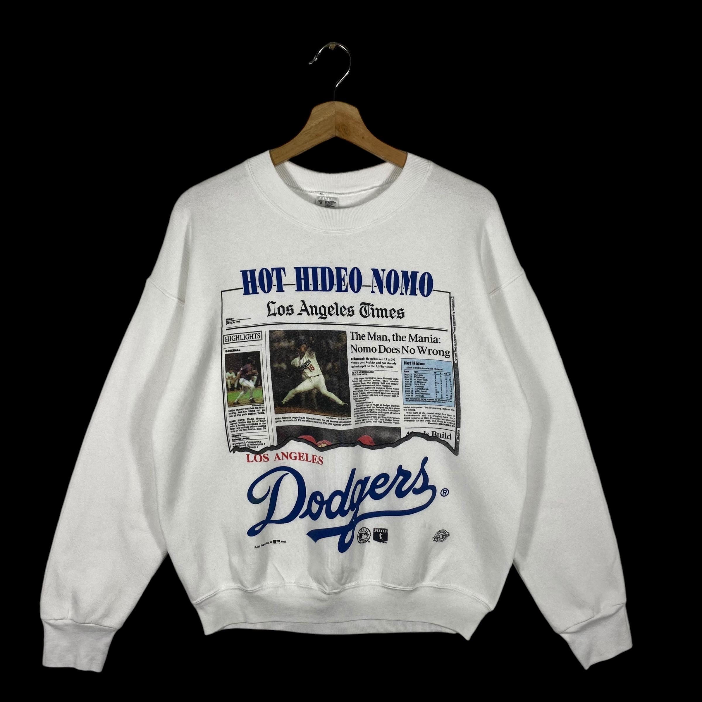 Vintage 90s Los Angeles Dodgers Hot Hideo Nomo 1995 Sweatshirt M 