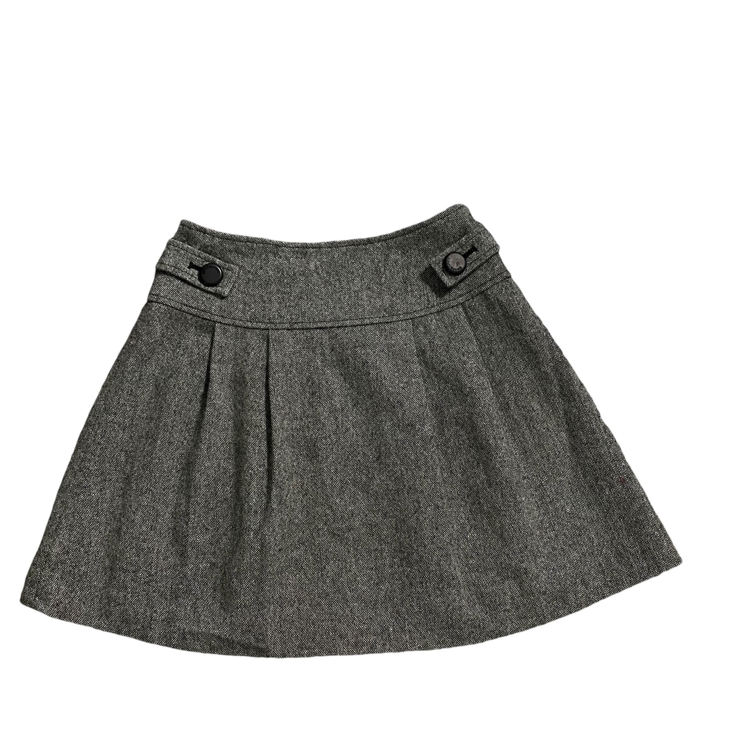 COURRÈGES Vintage 1970s Corduroy And Canvas Skirt