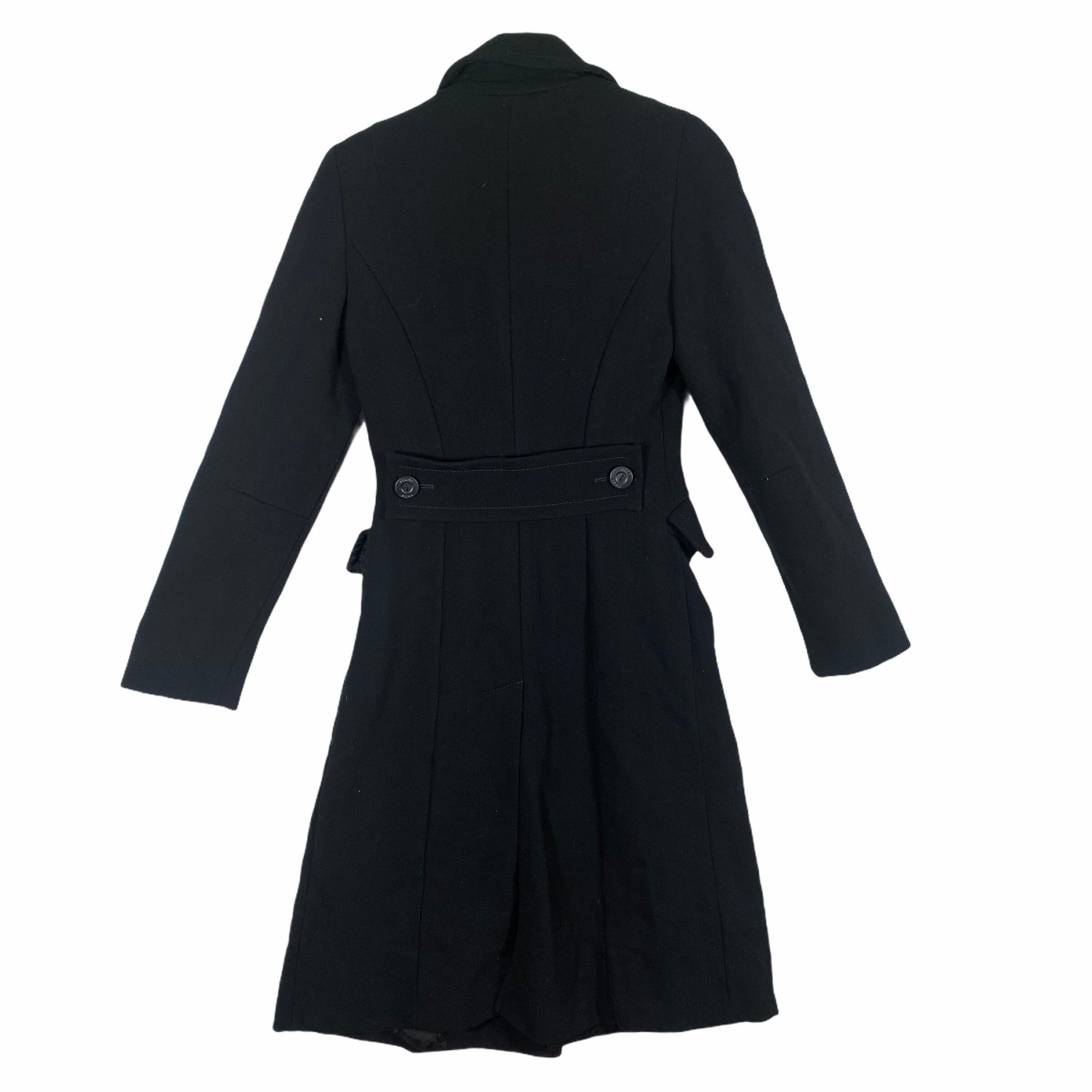 Vintage Fendi 365 Long Jackey Double Breasted Botton Parka Black