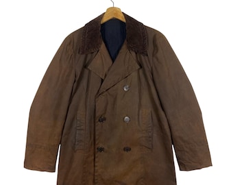 Vintage AGNES B Paris Trench Coat Double Breasted Jacket Size 3